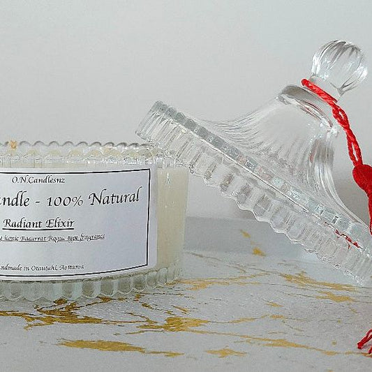 Radiant Elixir - Bold Amber & Floral Beesoy Candle for a Touch of Glamour