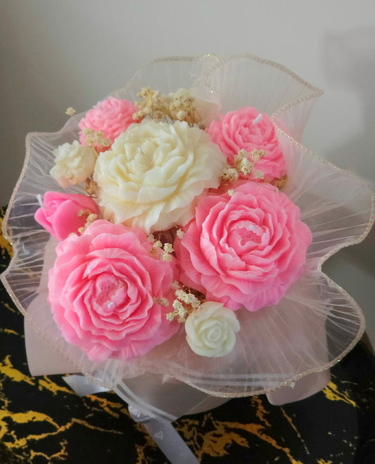Peony Candle Bouquet