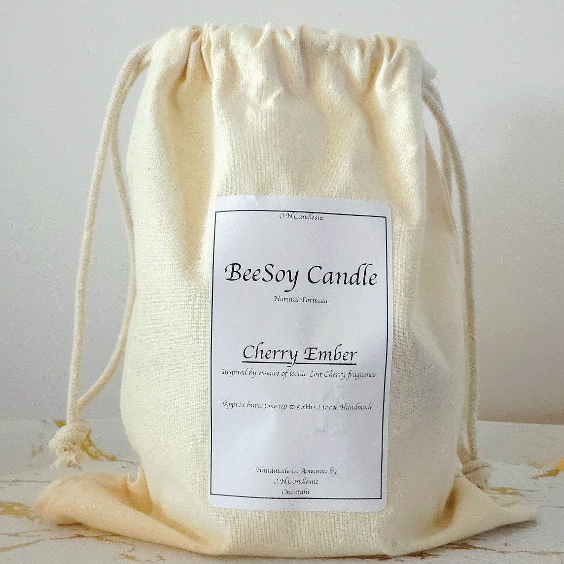Cherry Ember - Sensual Cherry & Amber Beesoy Candle with a Smoky Twist